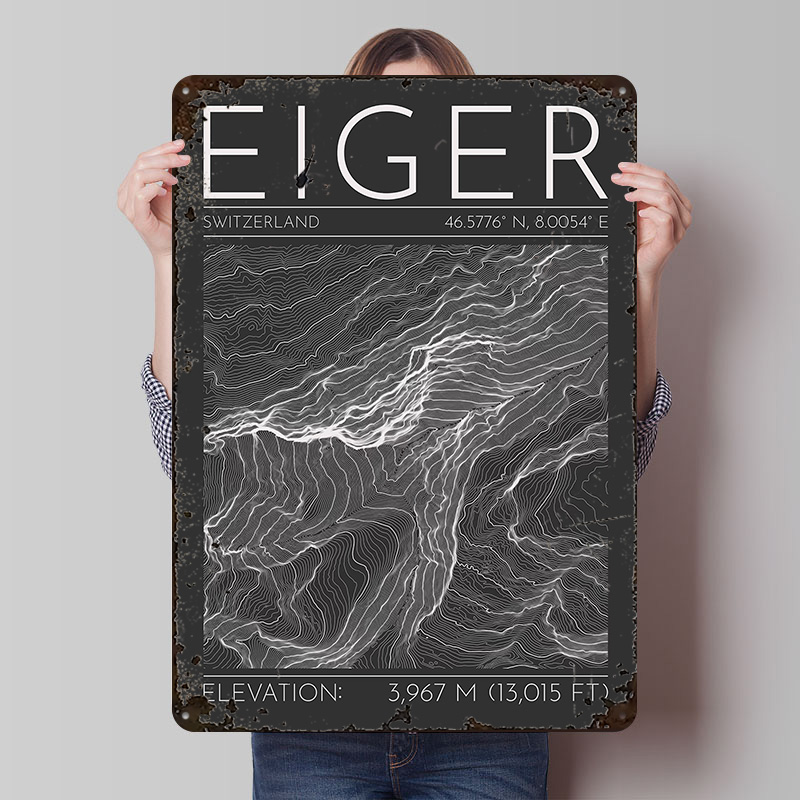 Eiger Mountain Topographic Con – Custom Map Poster recenzja i cena