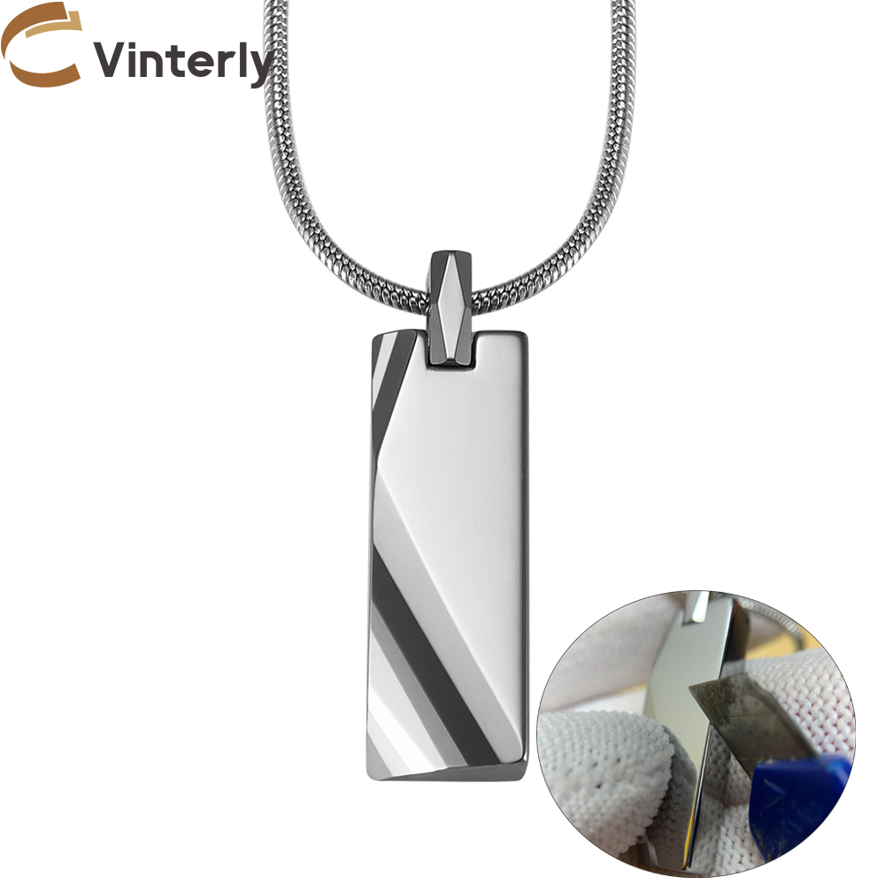 Tungsten Carbide Pendants Men  – Name Necklace Custom recenzja i cena