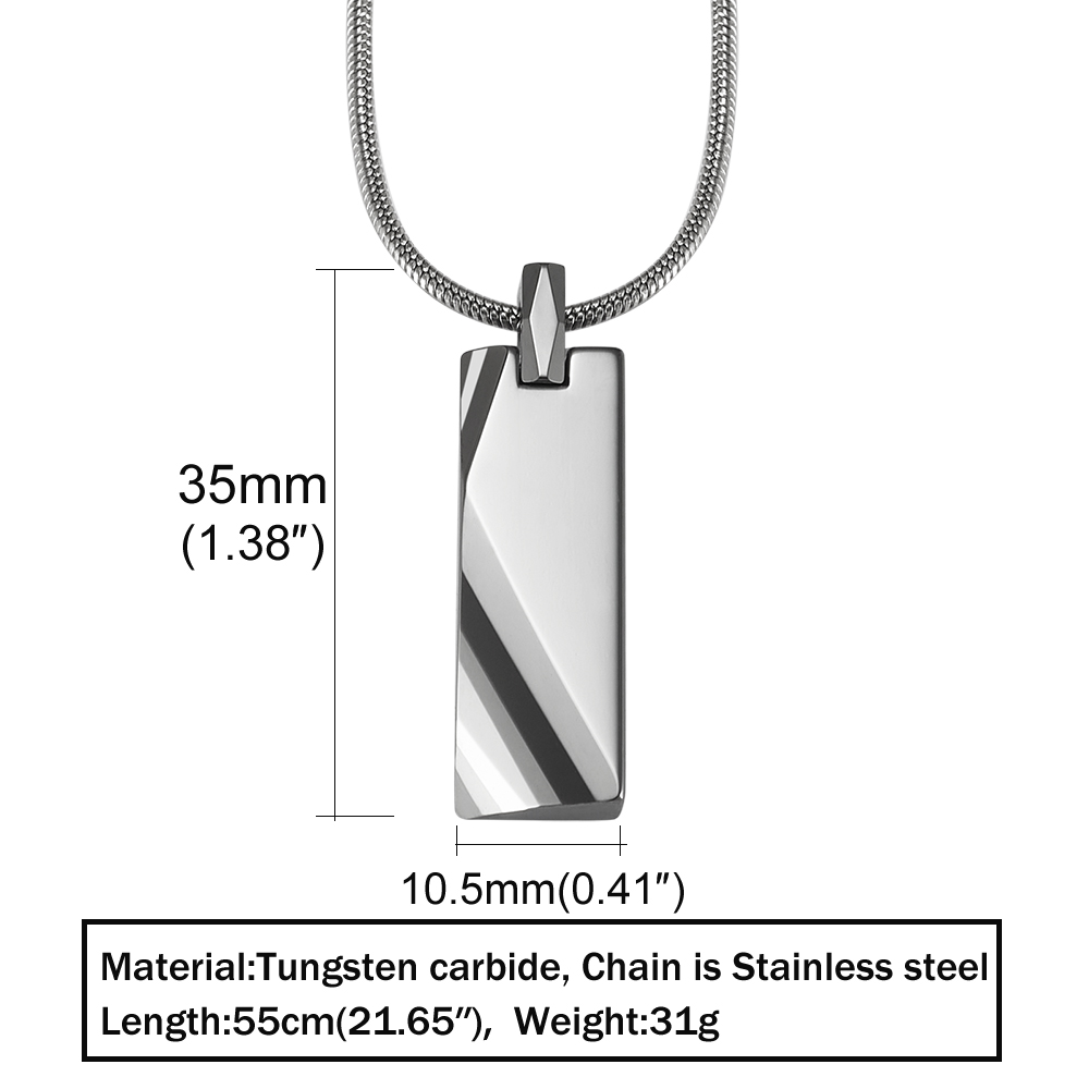 Tungsten Carbide Pendants Men  – Name Necklace Custom recenzja i cena