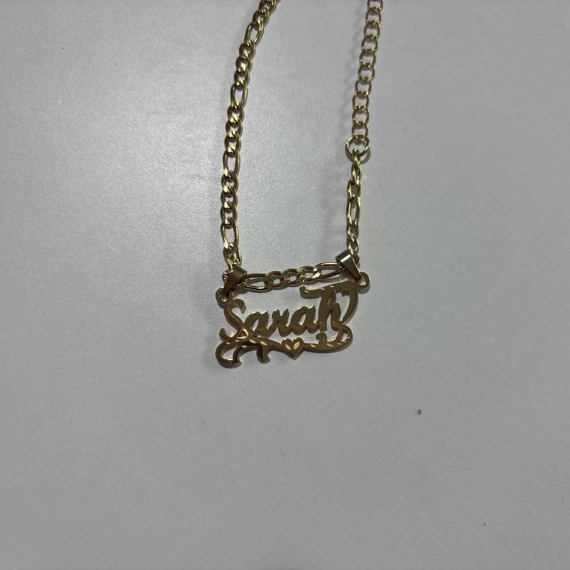 Custom Figaro Chain Heart Name – Name Necklace Custom recenzja i cena