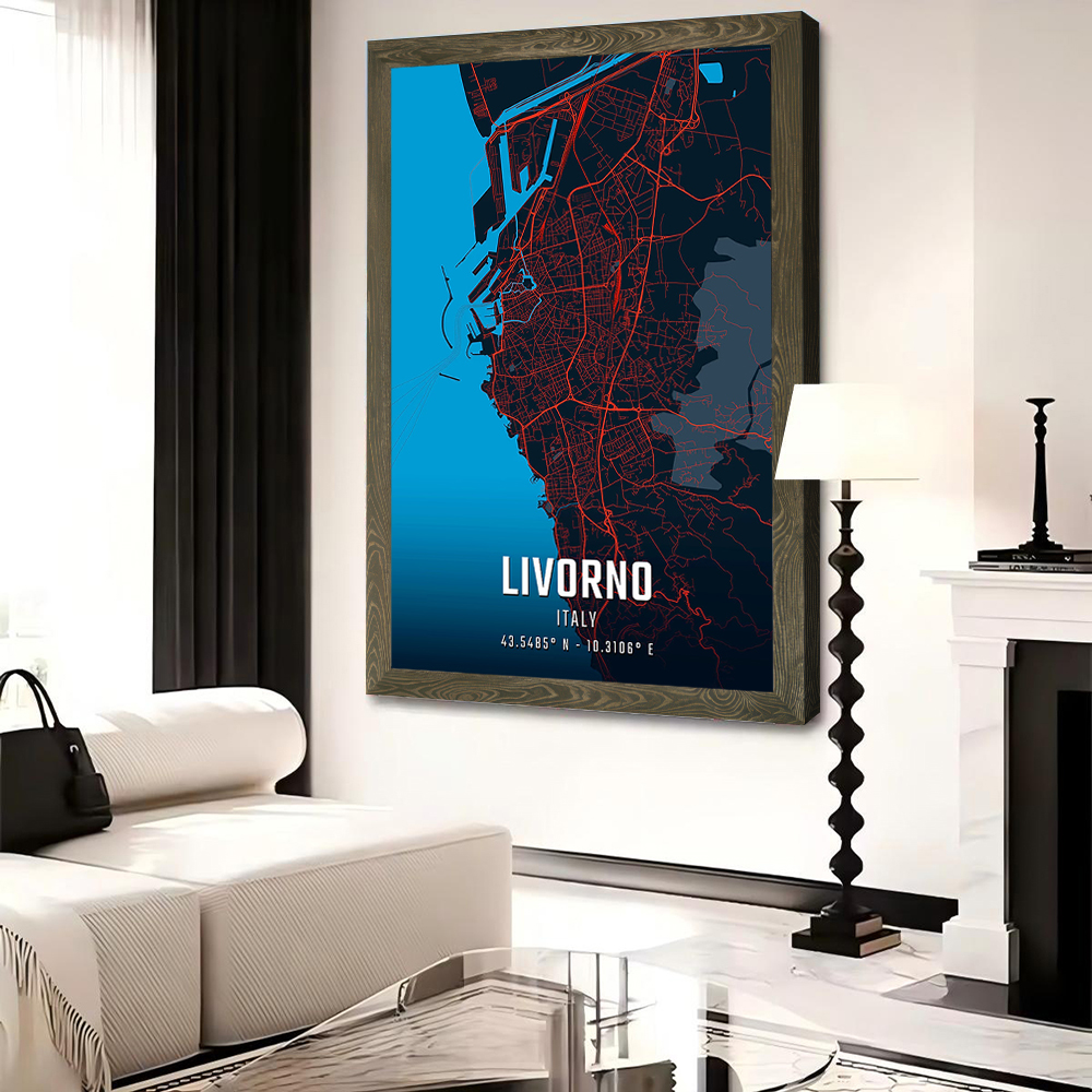 Livorno City Map Printed Canva – Custom Map Poster recenzja i cena