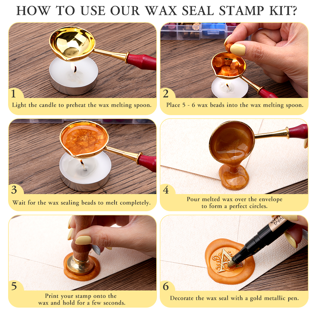 A-Z letter Wax Seal Stamp Kit  – Wax Seal Letter Kit recenzja i cena