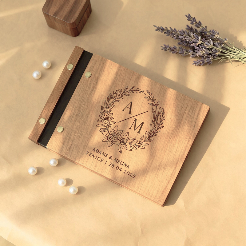 Personalized Wooden Wedding Gu – Custom Photo Book recenzja i cena