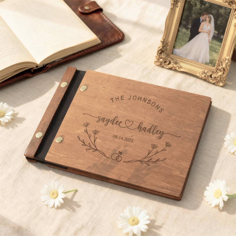 Personalized Wooden Wedding Gu – Custom Photo Book recenzja i cena