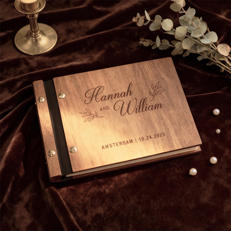 Personalized Wooden Wedding Gu – Custom Photo Book recenzja i cena