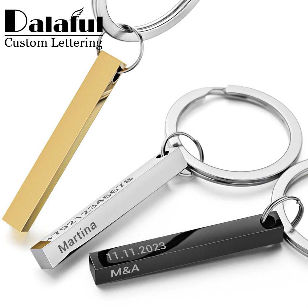 Personalize Keychains 3D Bar S – Initial Ring Custom recenzja i cena