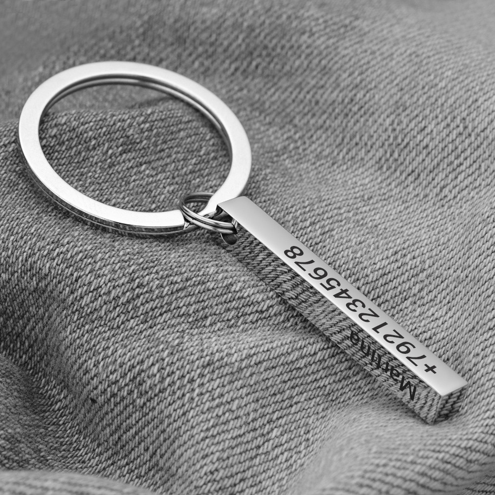 Personalize Keychains 3D Bar S – Initial Ring Custom recenzja i cena