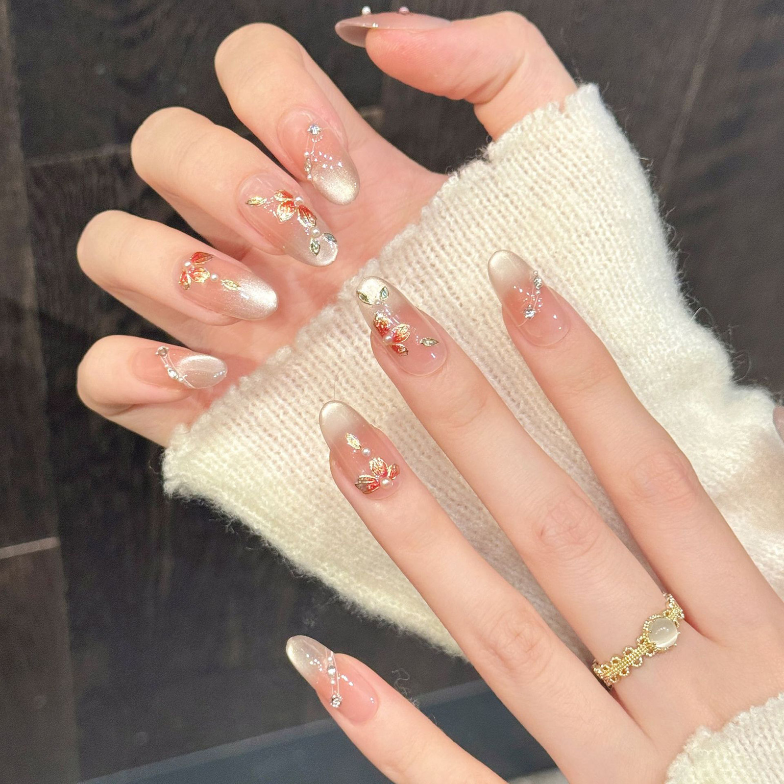 10pcs Handmade Fake Nails Pres – Pressed Flower Art recenzja i cena