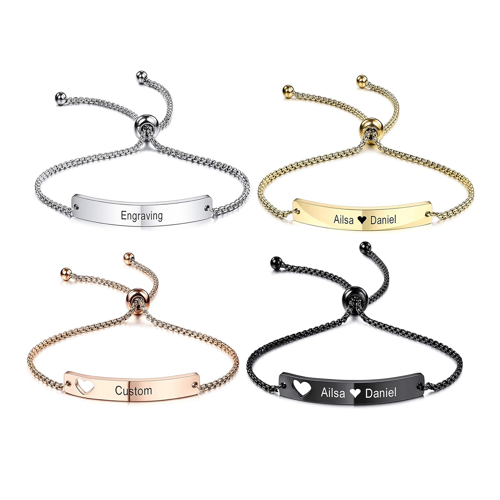 Personalized Engraved Bar Brac – Coordinates Bracelet recenzja i cena