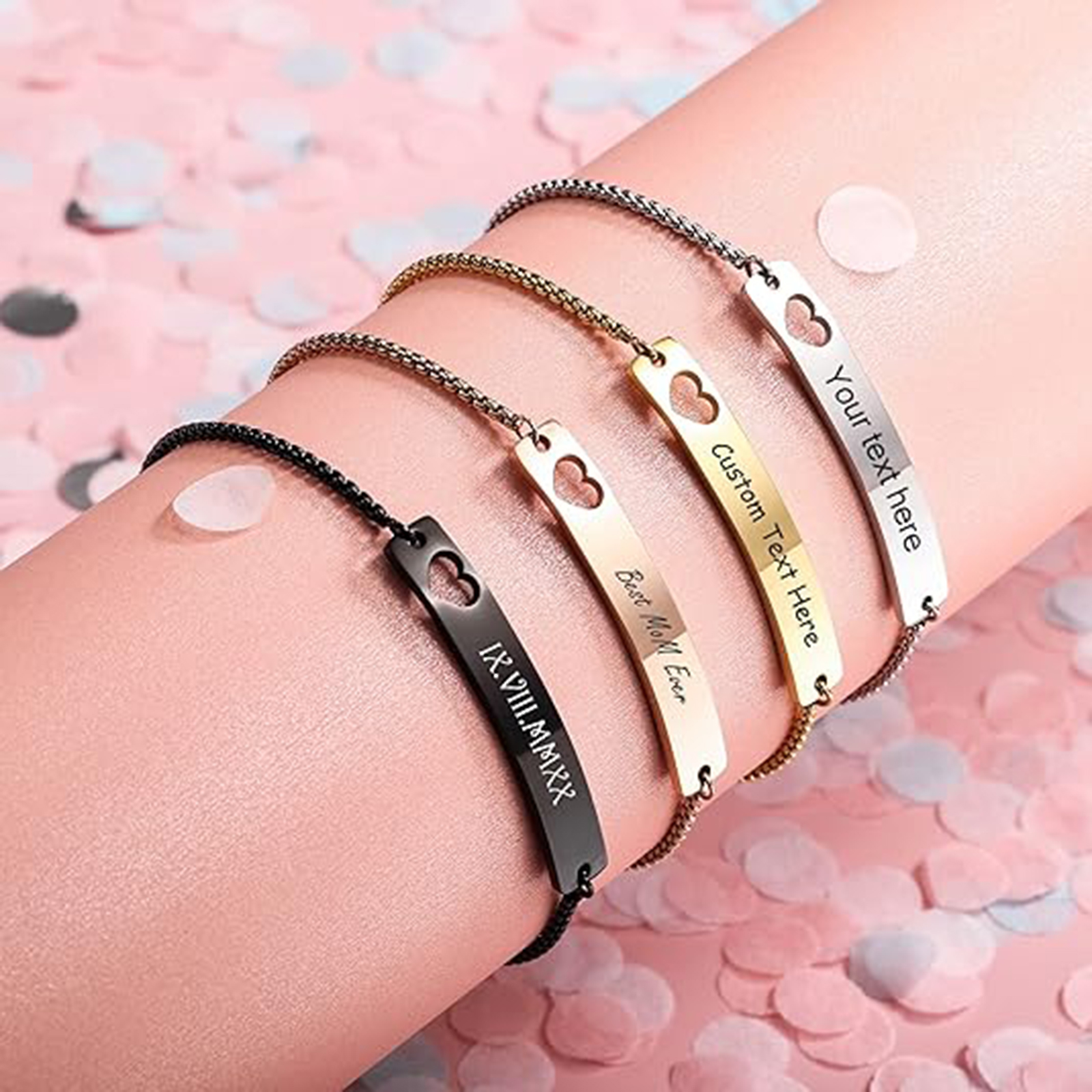 Personalized Engraved Bar Brac – Coordinates Bracelet recenzja i cena
