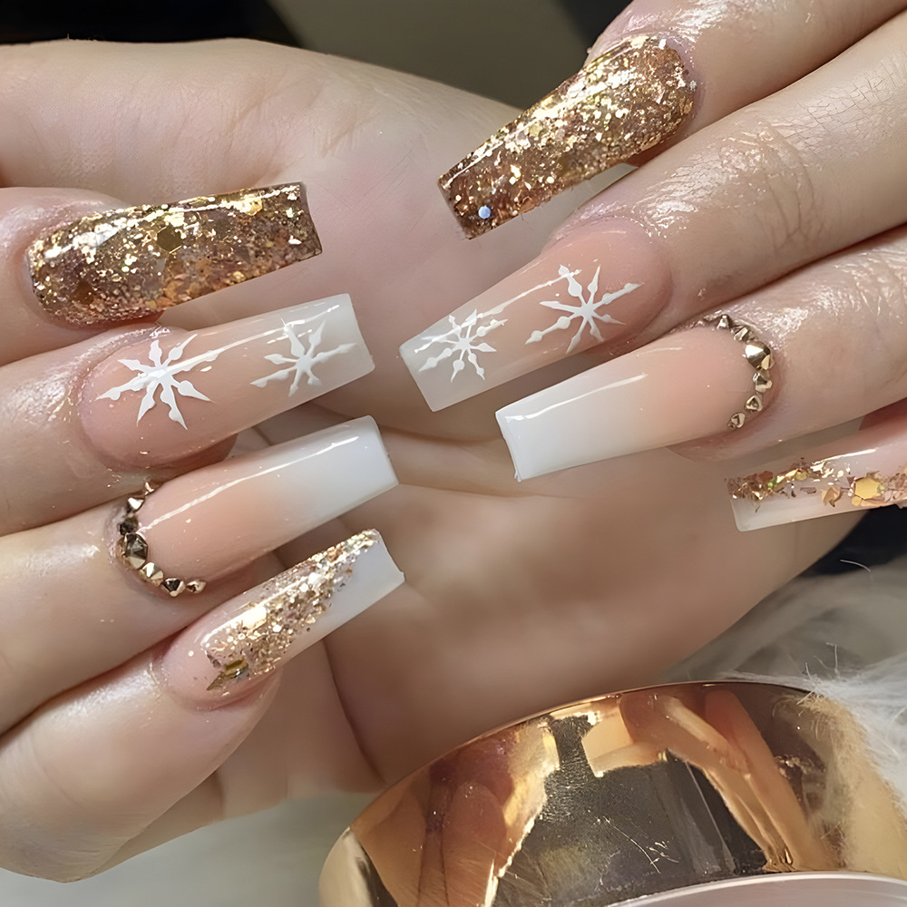 24pcs Flower Press on Nails Ar – Pressed Flower Art recenzja i cena