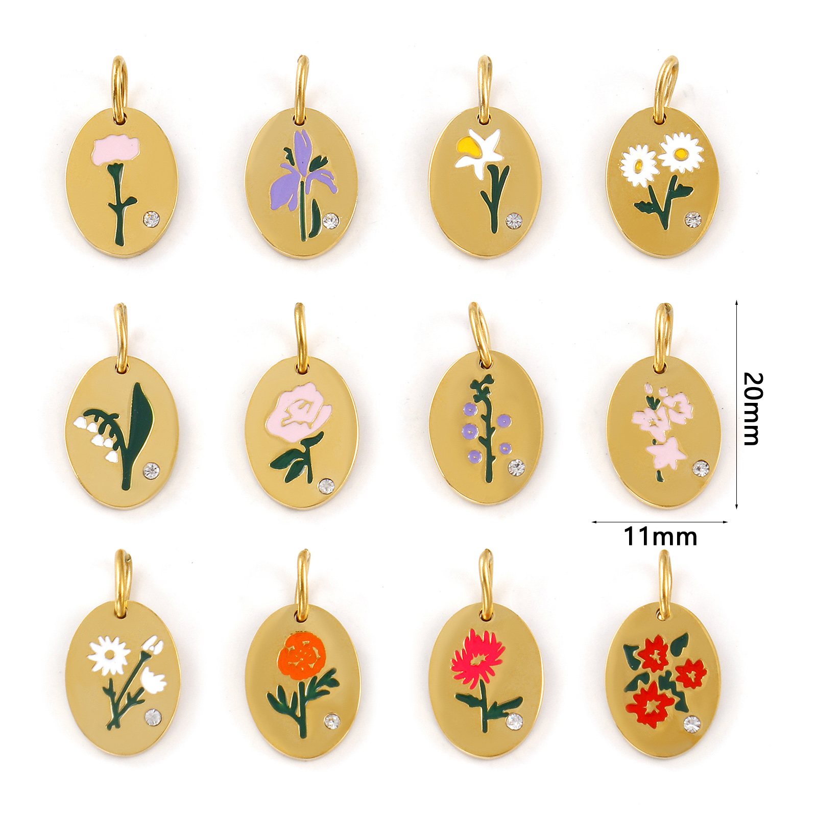1 Piece 304 Stainless Steel Bi – Birth Flower Necklace recenzja i cena