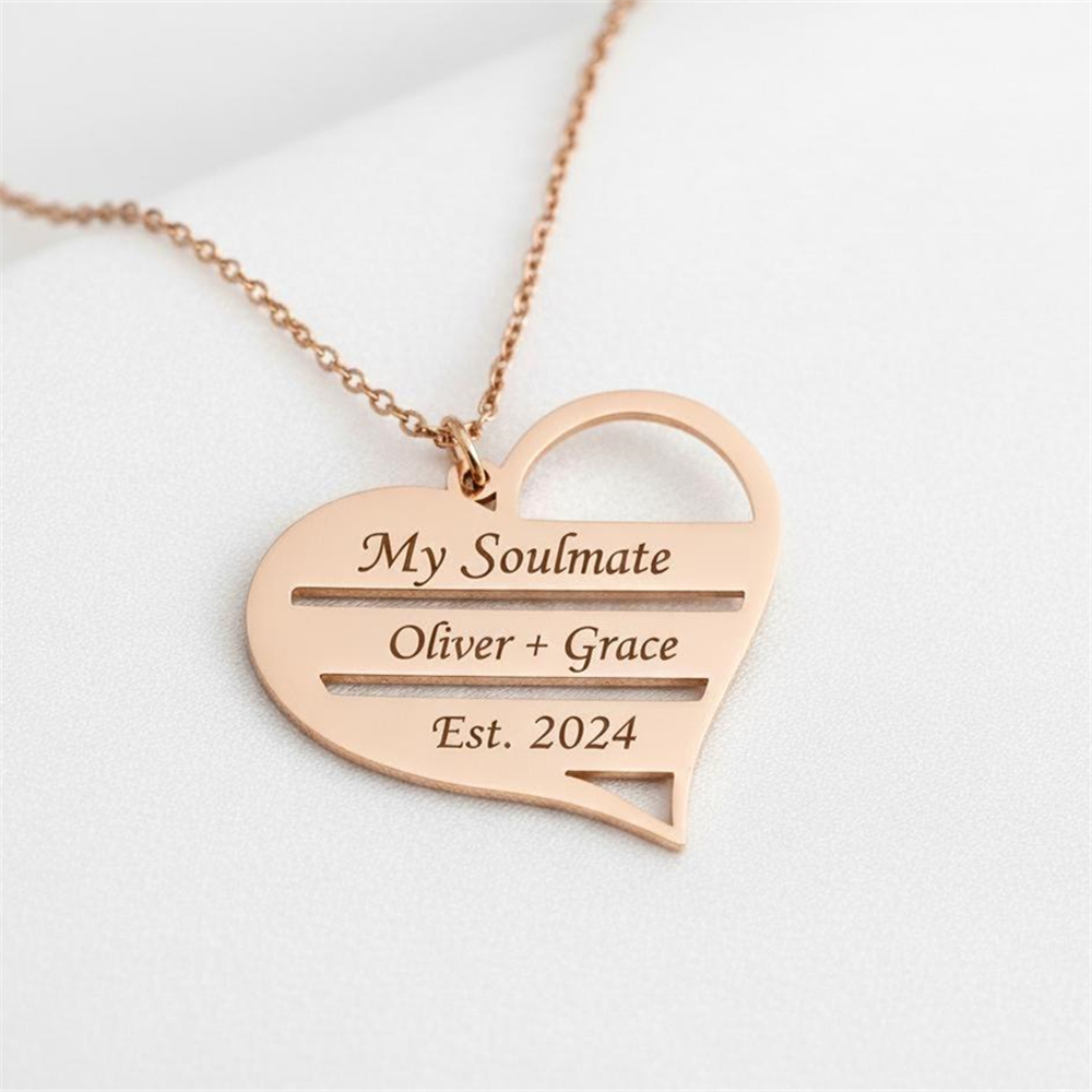 Custom Heart Necklace Stainles – Birth Flower Necklace recenzja i cena